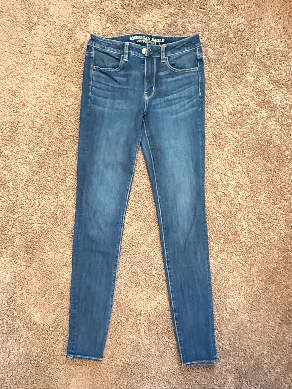 AE Women's Dark Blue LONG Skinny Jeans